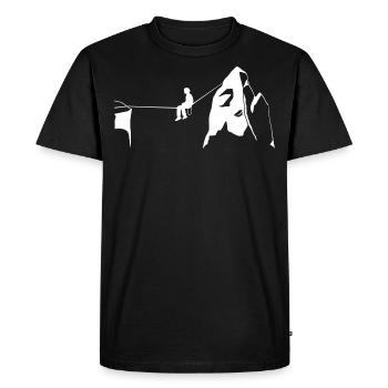 Slackline Slackliner High Rope Climbing Sport - Men's Premium Organic T-Shirt - black - Front - Nico (187cm)