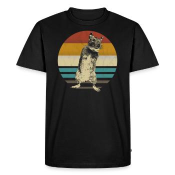 Degu degus rongeur animal des années quatre-vingt rétro vintage - T-shirt Premium bio Homme - noir - Devant - Nico (187cm)