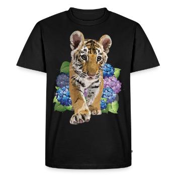 tigre du Bengale - T-shirt Premium bio Homme - noir - Devant - Nico (187cm)