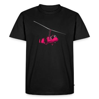 Gyrocoptère 1649 - T-shirt Premium bio Homme - noir - Devant - Nico (187cm)