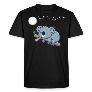 Koala Chemise de couchage Koala Pyjama Koala - T-shirt Premium bio Homme - noir - Devant - Nico (187cm)