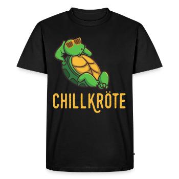 Le crapaud froid - T-shirt Premium bio Homme - noir - Devant - Nico (187cm)