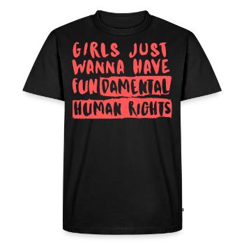 Feminist Fundamental Rights Girl Support Protest - Men's Premium Organic T-Shirt - black - Front - Nico (187cm)