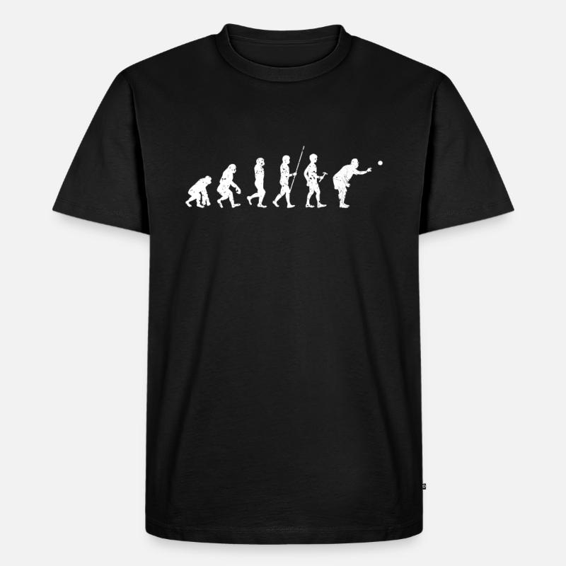 Boule Petanque Boccia Evolution - Männer Premium Bio T-Shirt - Schwarz