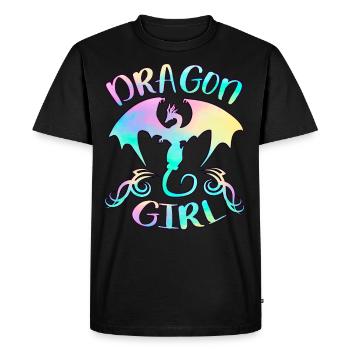 Fille de dragon - T-shirt Premium bio Homme - noir - Devant - Nico (187cm)