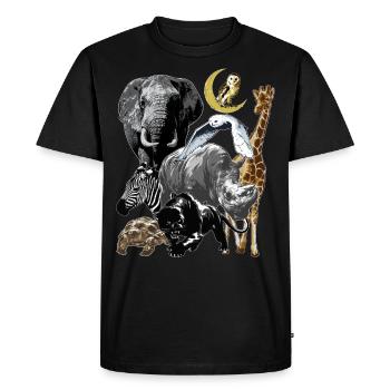 zoo employee - Jungle Animals Theme - Men's Premium Organic T-Shirt - black - Front - Nico (187cm)