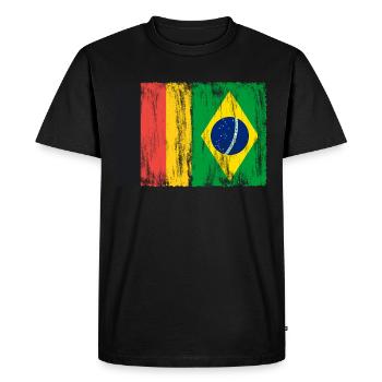 Allemagne et Brésil Allemand Brésilien - T-shirt Premium bio Homme - noir - Devant - Nico (187cm)
