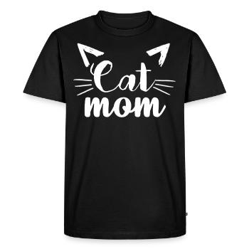 Cat Mom Shirt - T-shirt Premium bio Homme - noir - Devant - Nico (187cm)