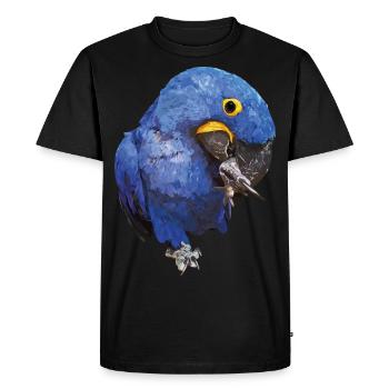 Hyacinth Macaw - Men's Premium Organic T-Shirt - black - Front - Nico (187cm)