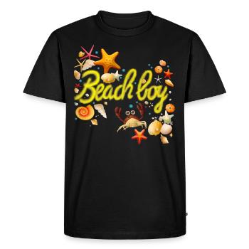 Beach boy - T-shirt Premium bio Homme - noir - Devant - Nico (187cm)