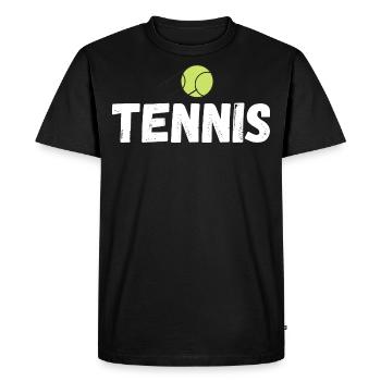 tennis / Tennis / Tennis / Tennis / Tennis jouer - T-shirt Premium bio Homme - noir - Devant - Nico (187cm)