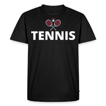 tennis / Tennis / Tennis / Tennis / Tennis jouer - T-shirt Premium bio Homme - noir - Devant - Nico (187cm)