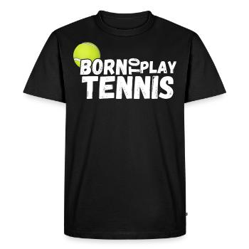 tennis / Tennis / Tennis / Tennis / Tennis jouer - T-shirt Premium bio Homme - noir - Devant - Nico (187cm)