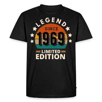 LEGEND 1969, VINTAGE 1969 - Men's Premium Organic T-Shirt - black - Front - Nico (187cm)