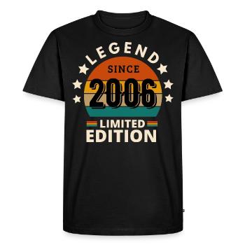LÉGENDE 2006, MILLÉSIME 2006 - T-shirt Premium bio Homme - noir - Devant - Nico (187cm)