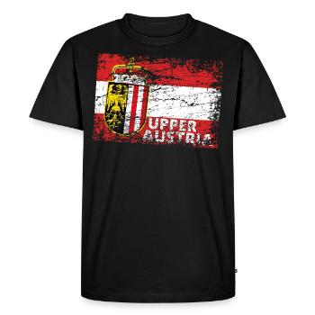 Oberösterreich - Österreich Upper Austria / Linz - Men's Premium Organic T-Shirt - black - Front - Nico (187cm)