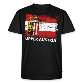 Oberösterreich - Österreich Upper Austria / Linz - Men's Premium Organic T-Shirt - black - Front - Nico (187cm)