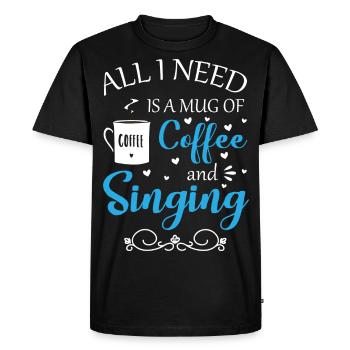 Chanteurs De Chœur Musiciens Cours de Chant - T-shirt Premium bio Homme - noir - Devant - Nico (187cm)