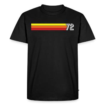 T-shirt rétro 1972 72 millésime 1972 - T-shirt Premium bio Homme - noir - Devant - Nico (187cm)