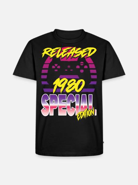 Released 1980 - Männer Premium Bio T-Shirt - Schwarz