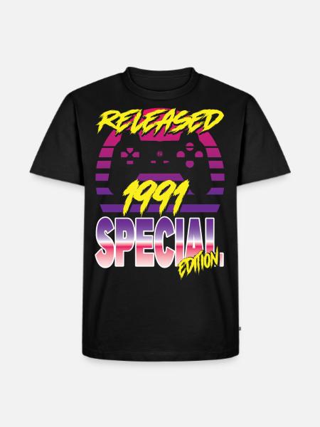 Released 1991 Special Edition - Männer Premium Bio T-Shirt - Schwarz