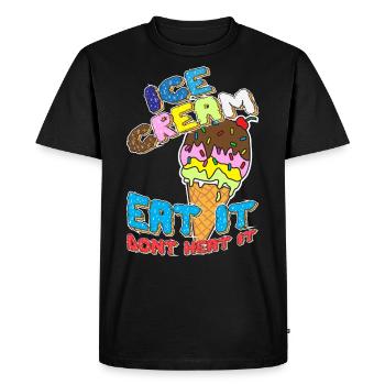 crème glacée - mangez-la ne la chauffez pas - T-shirt Premium bio Homme - noir - Devant - Nico (187cm)