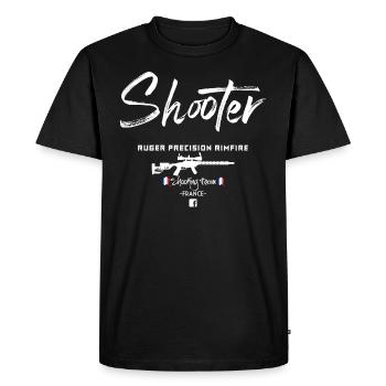 Shooter - T-shirt Premium bio Homme - noir - Devant - Nico (187cm)