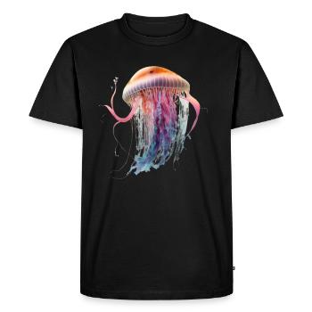 Jellyfish Power: coloré et élégant - T-shirt Premium bio Homme - noir - Devant - Nico (187cm)
