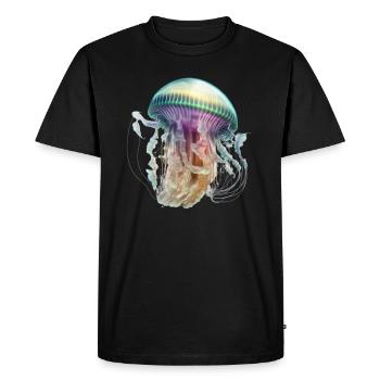 Conception colorée de méduses: élégante et accrocheuse - T-shirt Premium bio Homme - noir - Devant - Nico (187cm)