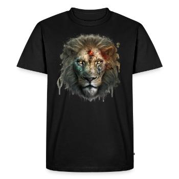 Zombie Lion: Terrible King of the Wild - Men's Premium Organic T-Shirt - black - Front - Nico (187cm)