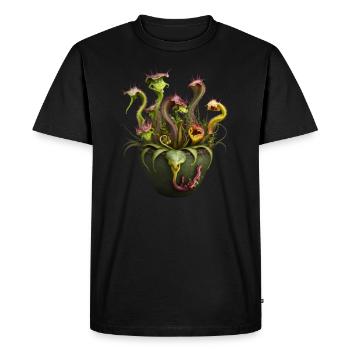 Herbivores zombies - T-shirt Premium bio Homme - noir - Devant - Nico (187cm)