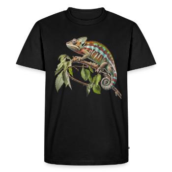Le look caméléon - T-shirt Premium bio Homme - noir - Devant - Nico (187cm)