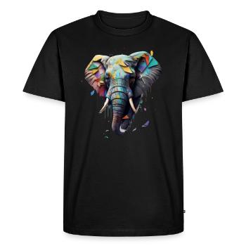 L’amour des éléphants - T-shirt Premium bio Homme - noir - Devant - Nico (187cm)