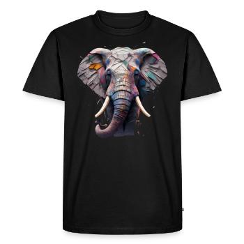 L’amour des éléphants - T-shirt Premium bio Homme - noir - Devant - Nico (187cm)