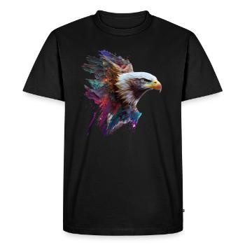Eagle pride: An oil-painted work of art - Men's Premium Organic T-Shirt - black - Front - Nico (187cm)