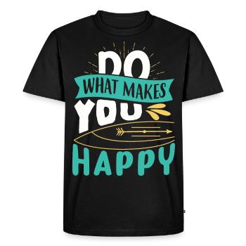 Faites ce qui vous rend heureux - T-shirt Premium bio Homme - noir - Devant - Nico (187cm)