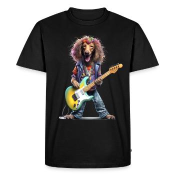 Chien de guitare - T-shirt Premium bio Homme - noir - Devant - Nico (187cm)