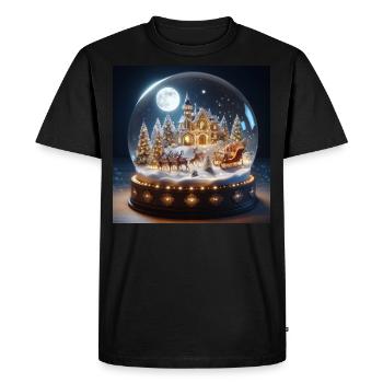 Arbre de Noël de Noël Messe de minuit Père Noël cadeaux - T-shirt Premium bio Homme - noir - Devant - Nico (187cm)