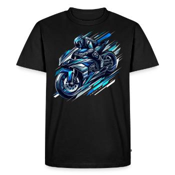 Speed Vortex - Men's Premium Organic T-Shirt - black - Front - Nico (187cm)