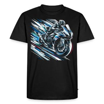 Spectre de vitesse - T-shirt Premium bio Homme - noir - Devant - Nico (187cm)