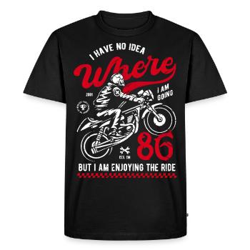 23F 0352 bk - Men's Premium Organic T-Shirt - black - Front - Nico (187cm)
