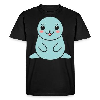 otarie - T-shirt Premium bio Homme - noir - Devant - Nico (187cm)