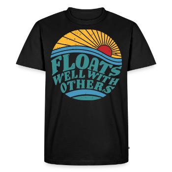 Summer River Floats Well With Others Float Trip - T-shirt Premium bio Homme - noir - Devant - Nico (187cm)