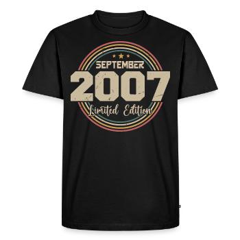 September 2007 Birthday Gift 2007 - Men's Premium Organic T-Shirt - black - Front - Nico (187cm)