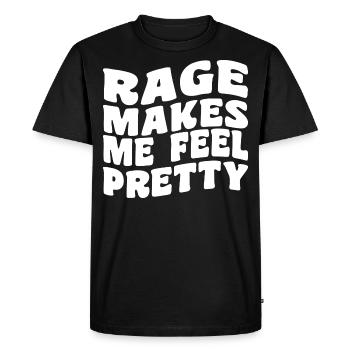 Rage Makes Me Feel Pretty, Humor Saying, Sarcastic - T-shirt Premium bio Homme - noir - Devant - Nico (187cm)