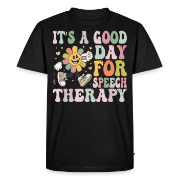Its A Good Day For Speech Therapy Speech Pathology - Men's Premium Organic T-Shirt - black - Front - Nico (187cm)