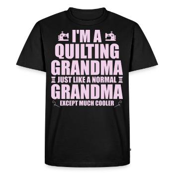 I'm a quilting grandma just like a normal grandma - Men's Premium Organic T-Shirt - black - Front - Nico (187cm)