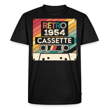 Retro 1975 Vintage 1954 - Cadeau Anniversaire 1954 - T-shirt Premium bio Homme - noir - Devant - Nico (187cm)