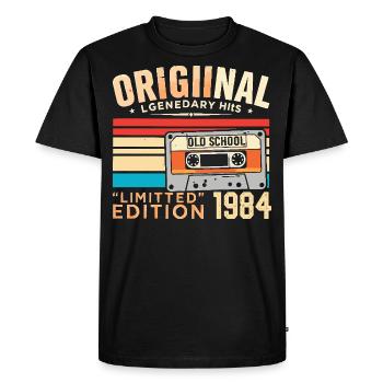Original 1984, Légendaire depuis 1984 Vintage 1984 - T-shirt Premium bio Homme - noir - Devant - Nico (187cm)