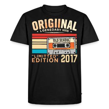 Original 2017, Legendary since 2017 Vintage 2017 - Men's Premium Organic T-Shirt - black - Front - Nico (187cm)